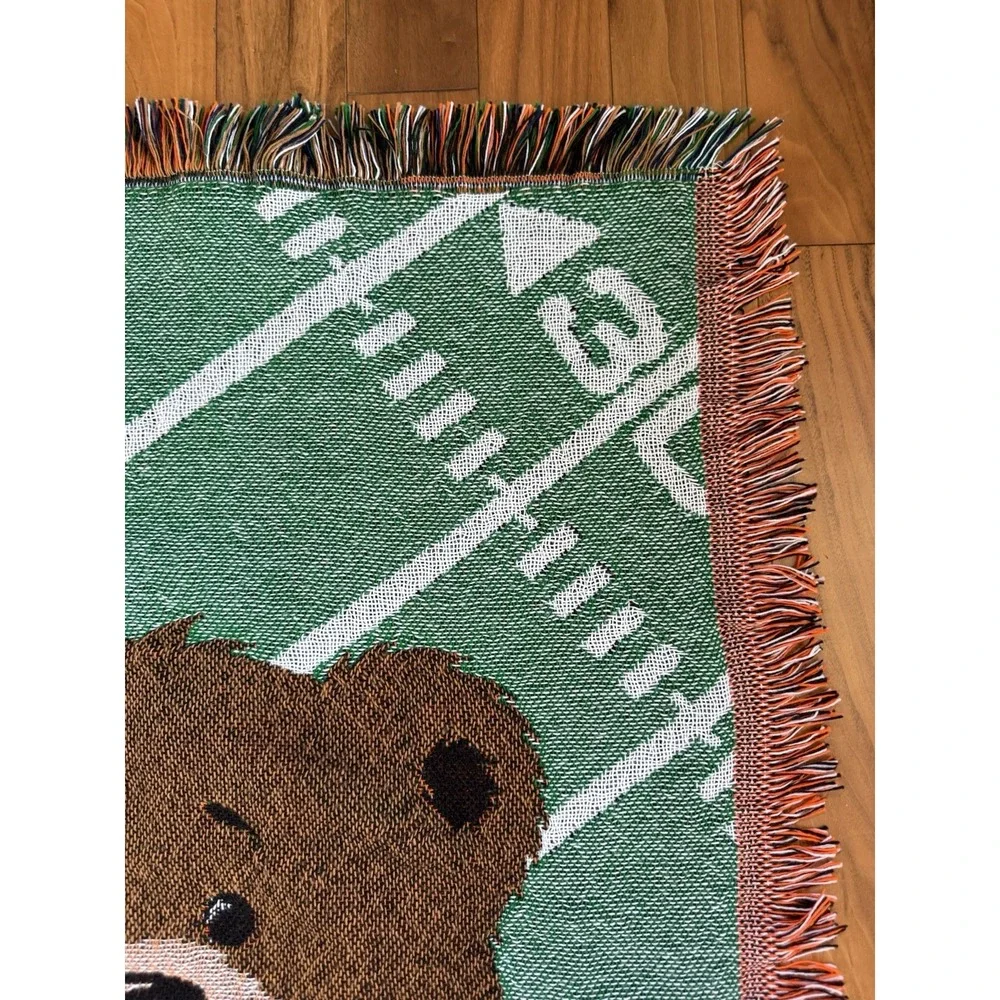 Northwest Denver Broncos Throw Blanket Unisex OS Green Bear Woven Tapestry NFL